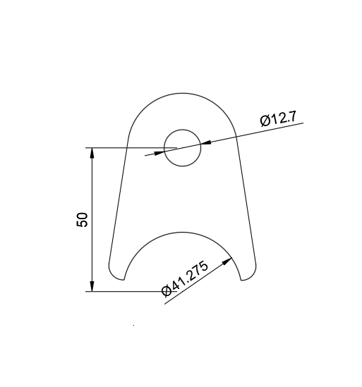 Tab #3- 1/2" HOLE- 1-5/8" TUBE