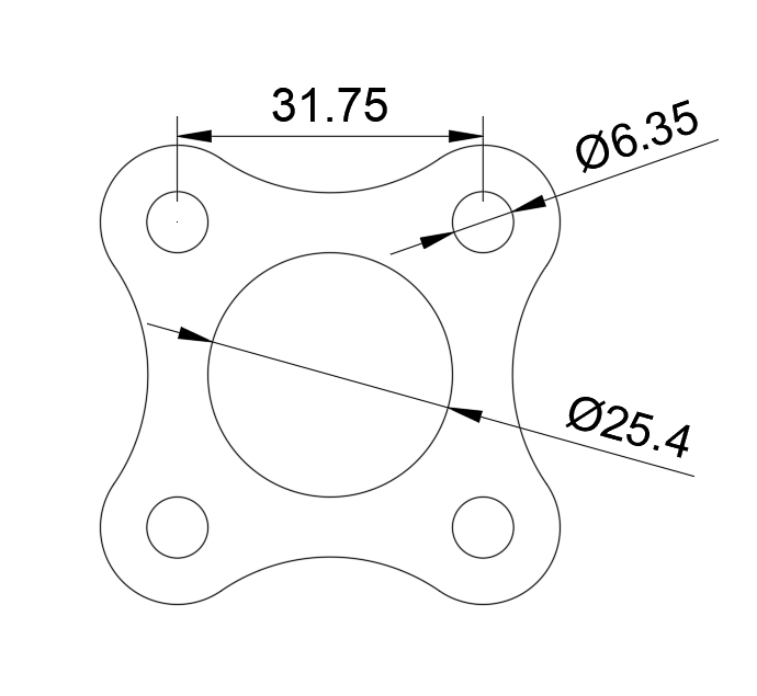 Tube mount #4- 1" TUBE